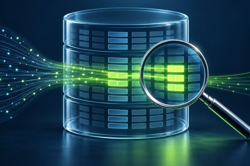 A database query path being examined to remove unnecessary work