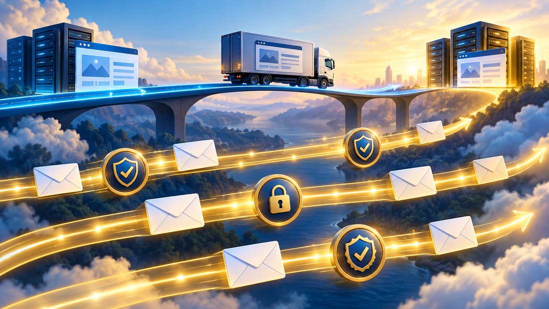 Email routes remaining stable while a website moves between servers