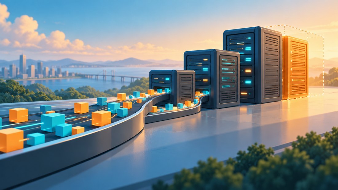 Measured website workloads guide a gradual increase in server capacity.